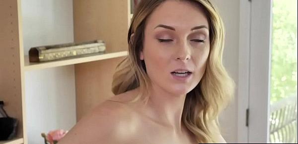  Hot stepsister sucks her stepbros cock and takes his cum in her mouth before their parents get home